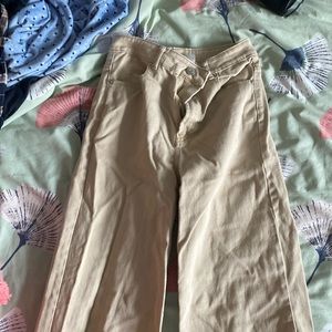 Beige jeans wide